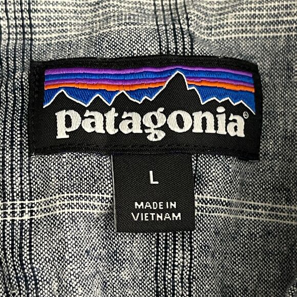 Patagonia 2022 Back Step Hemp Organic Cotton Plaid Shirt Men's Size Large - Picture 3 of 10